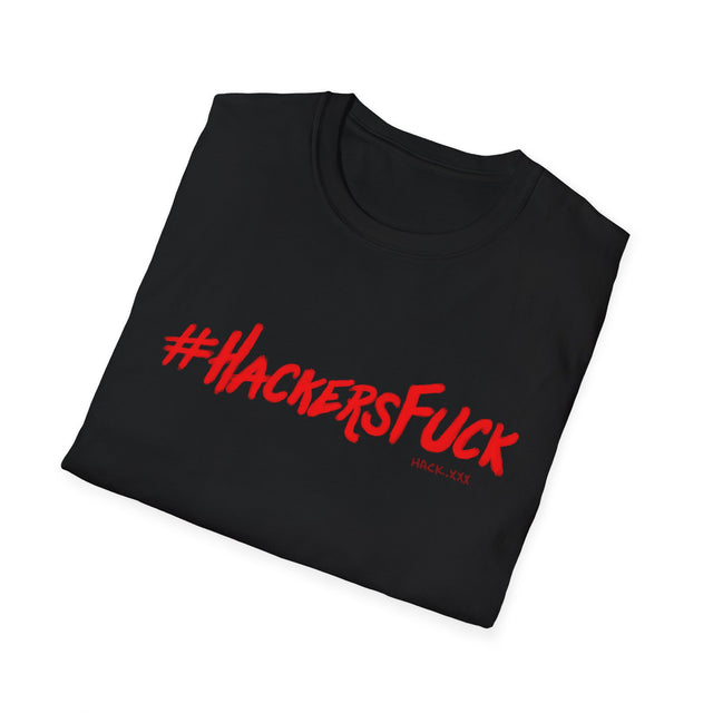 Hashtag hackers suck Unisex Softstyle T-Shirt