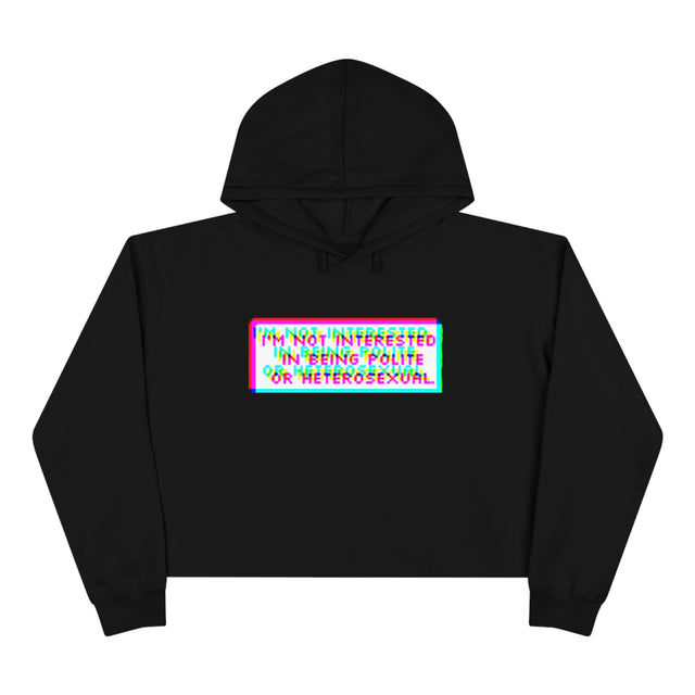 Impolite and queer Crop Hoodie