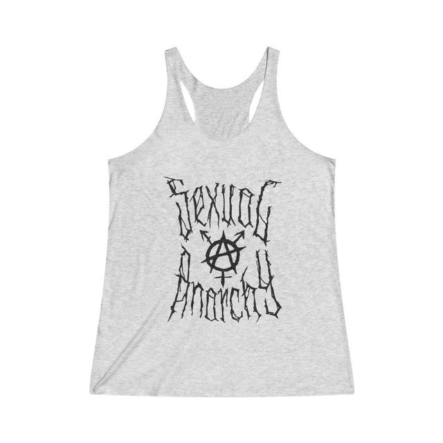 Sexual anarchy Women's Tri-Blend Racerback Tank