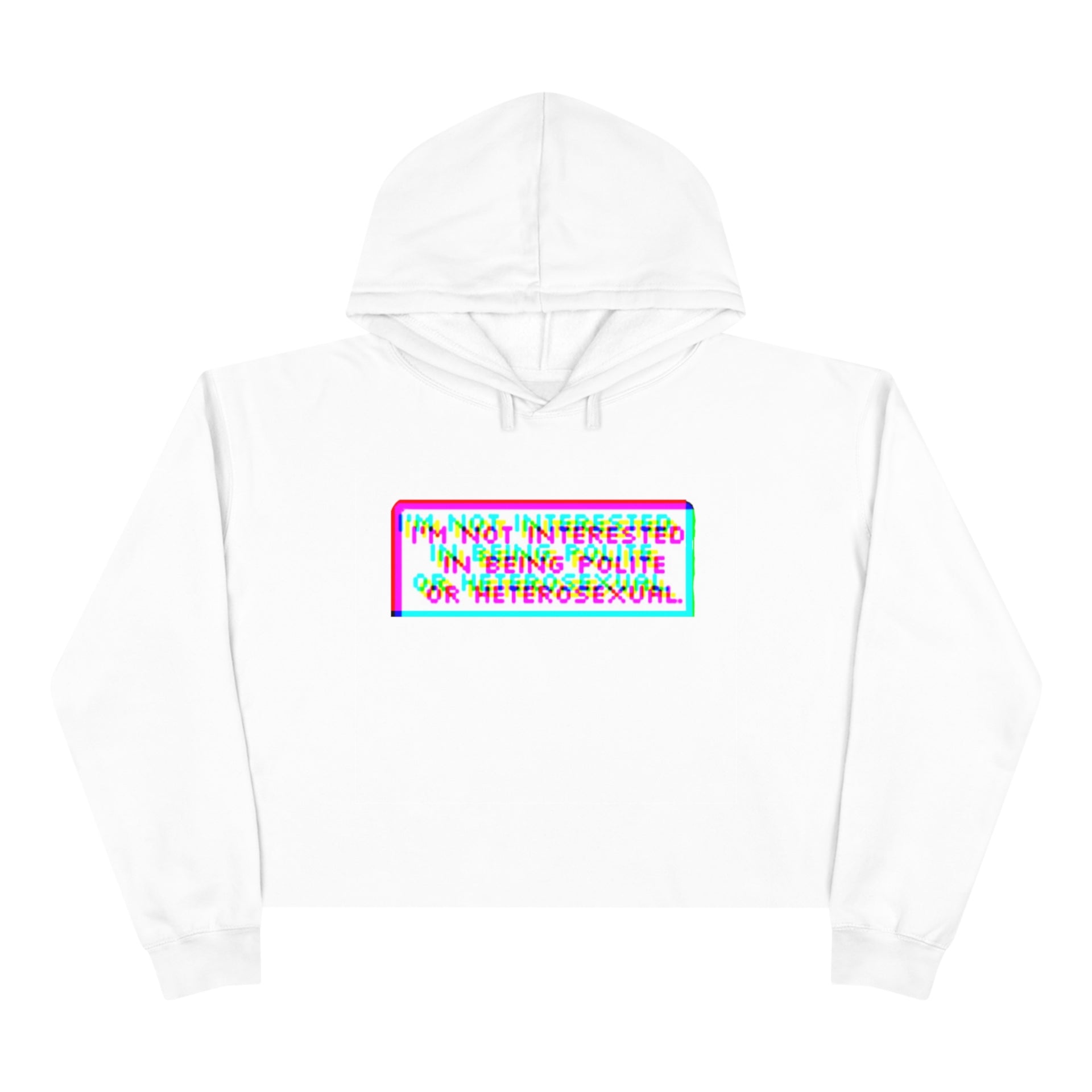 Impolite and queer Crop Hoodie