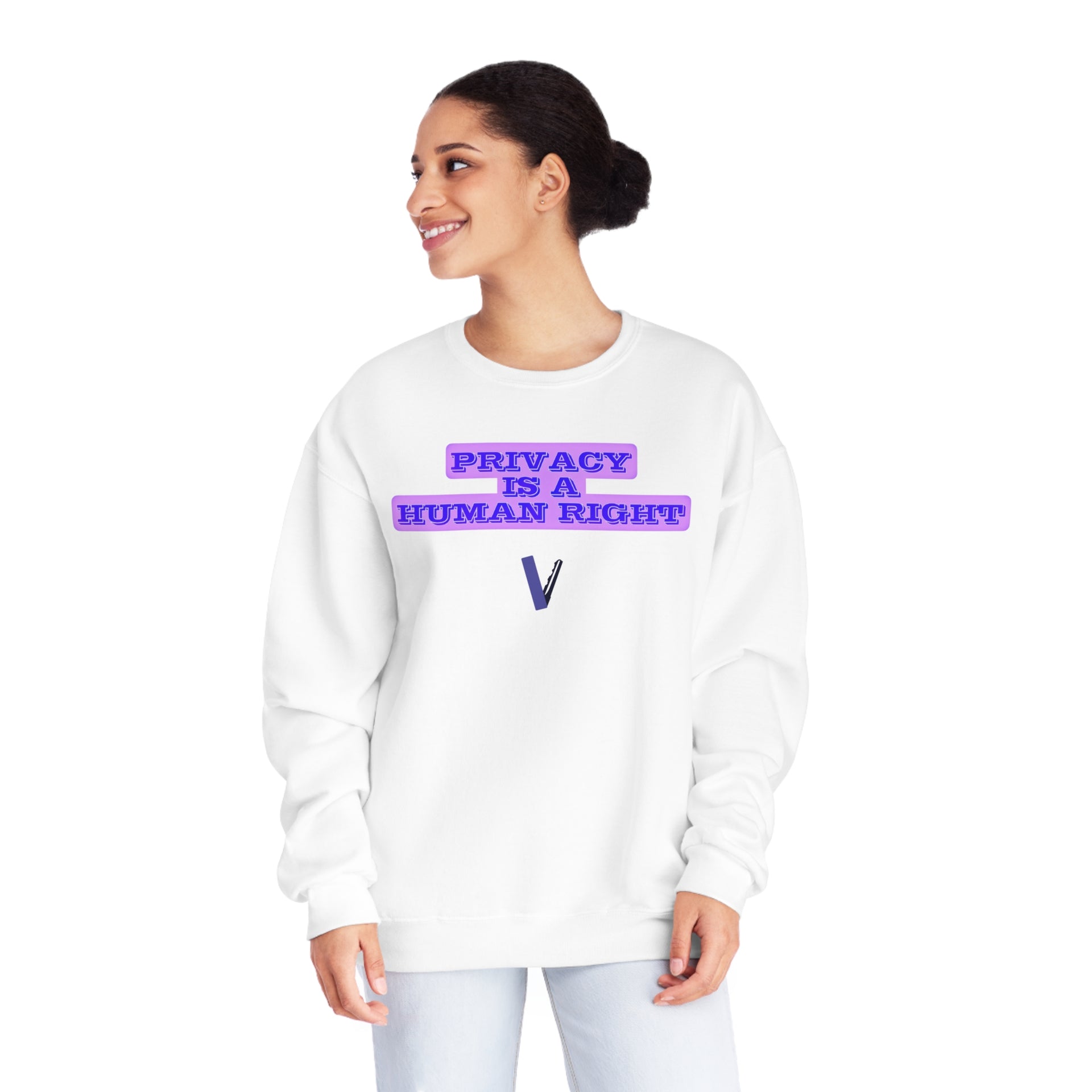 Privacy is a human right Unisex NuBlend® Crewneck Sweatshirt