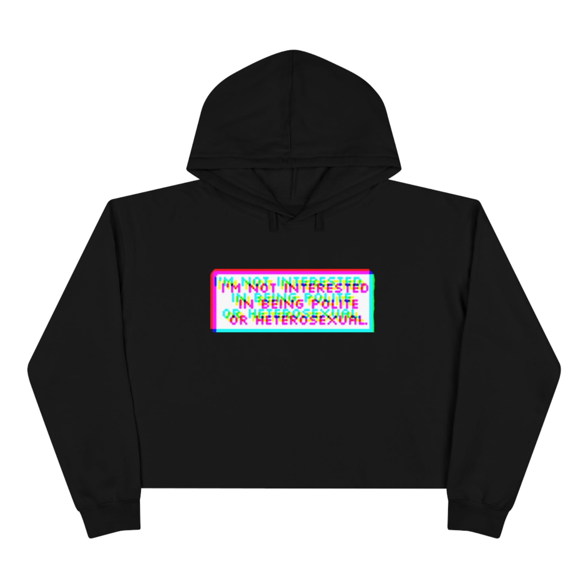 Impolite and queer Crop Hoodie