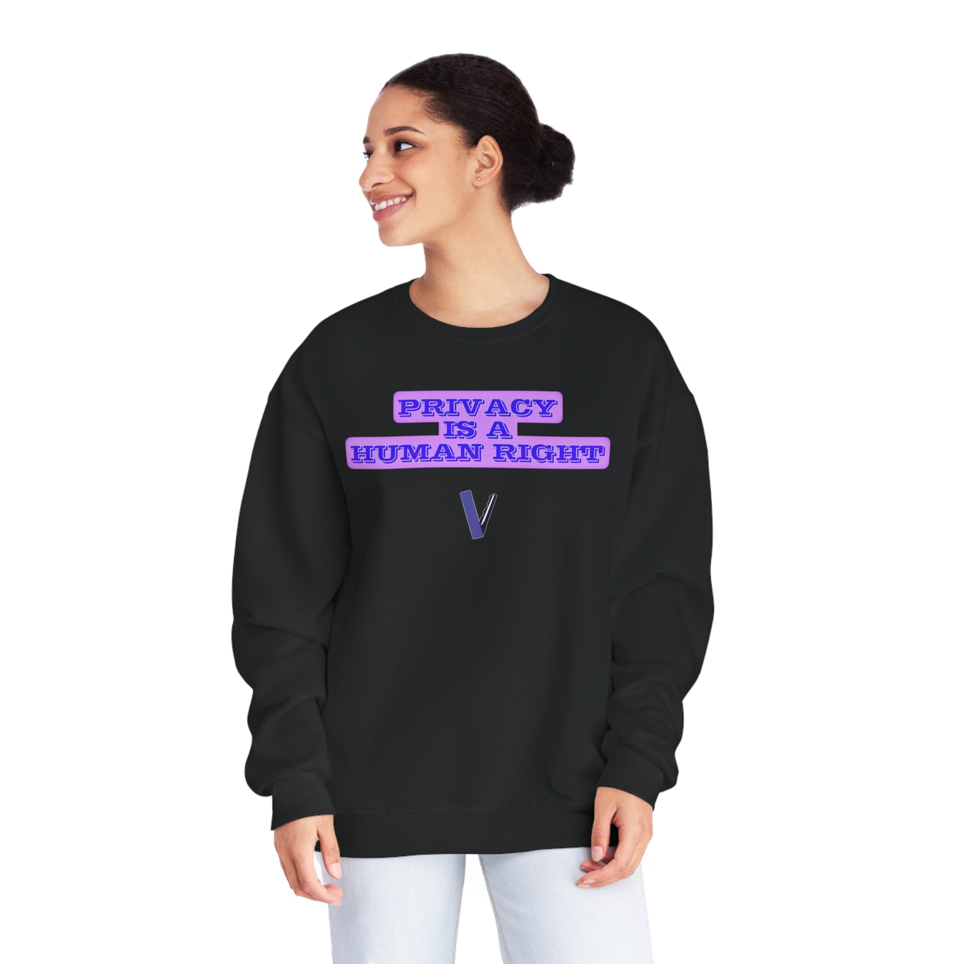 Privacy is a human right Unisex NuBlend® Crewneck Sweatshirt