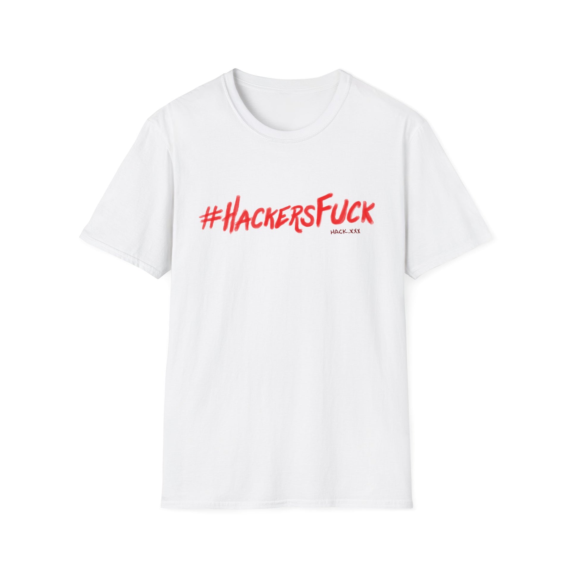 Hashtag hackers suck Unisex Softstyle T-Shirt