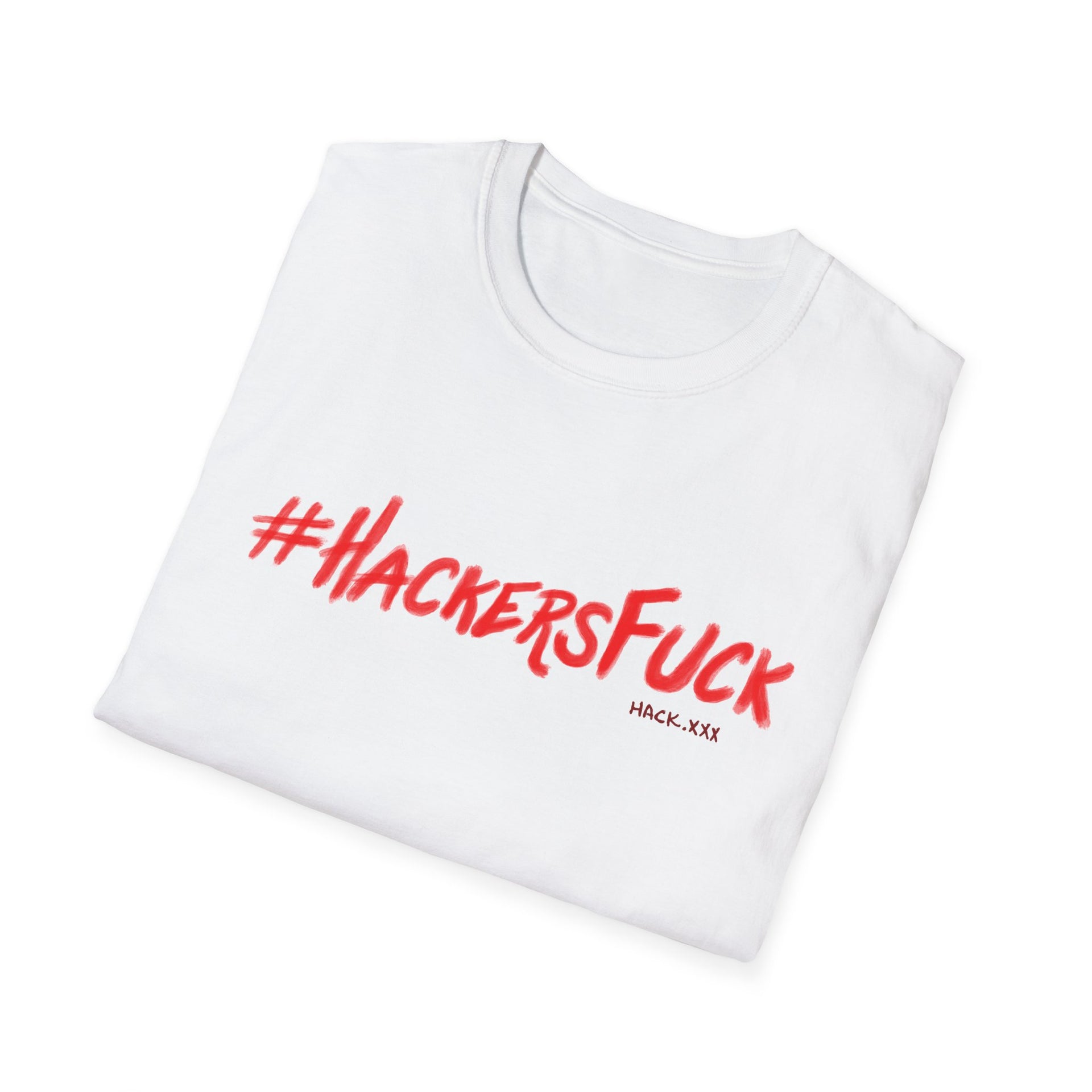 Hashtag hackers suck Unisex Softstyle T-Shirt