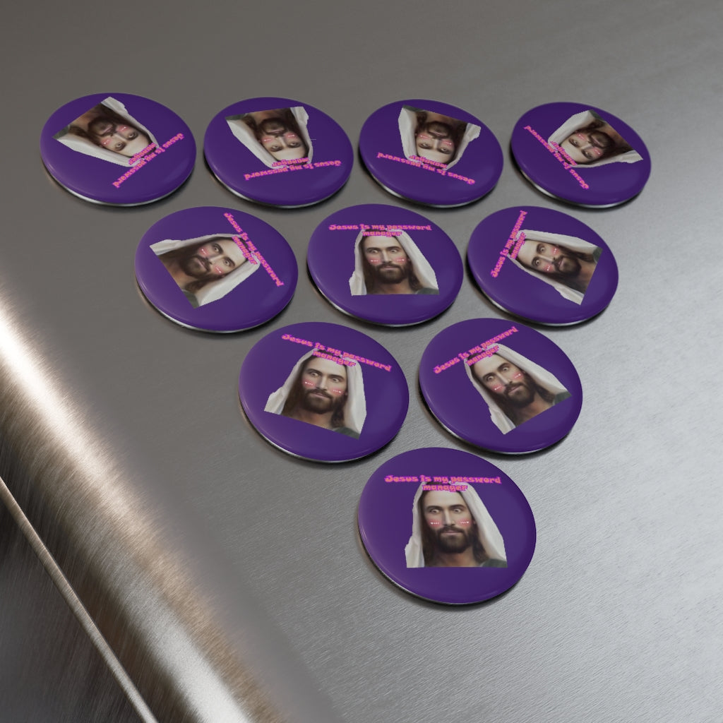 Jesus is my password Mgr Button Magnet