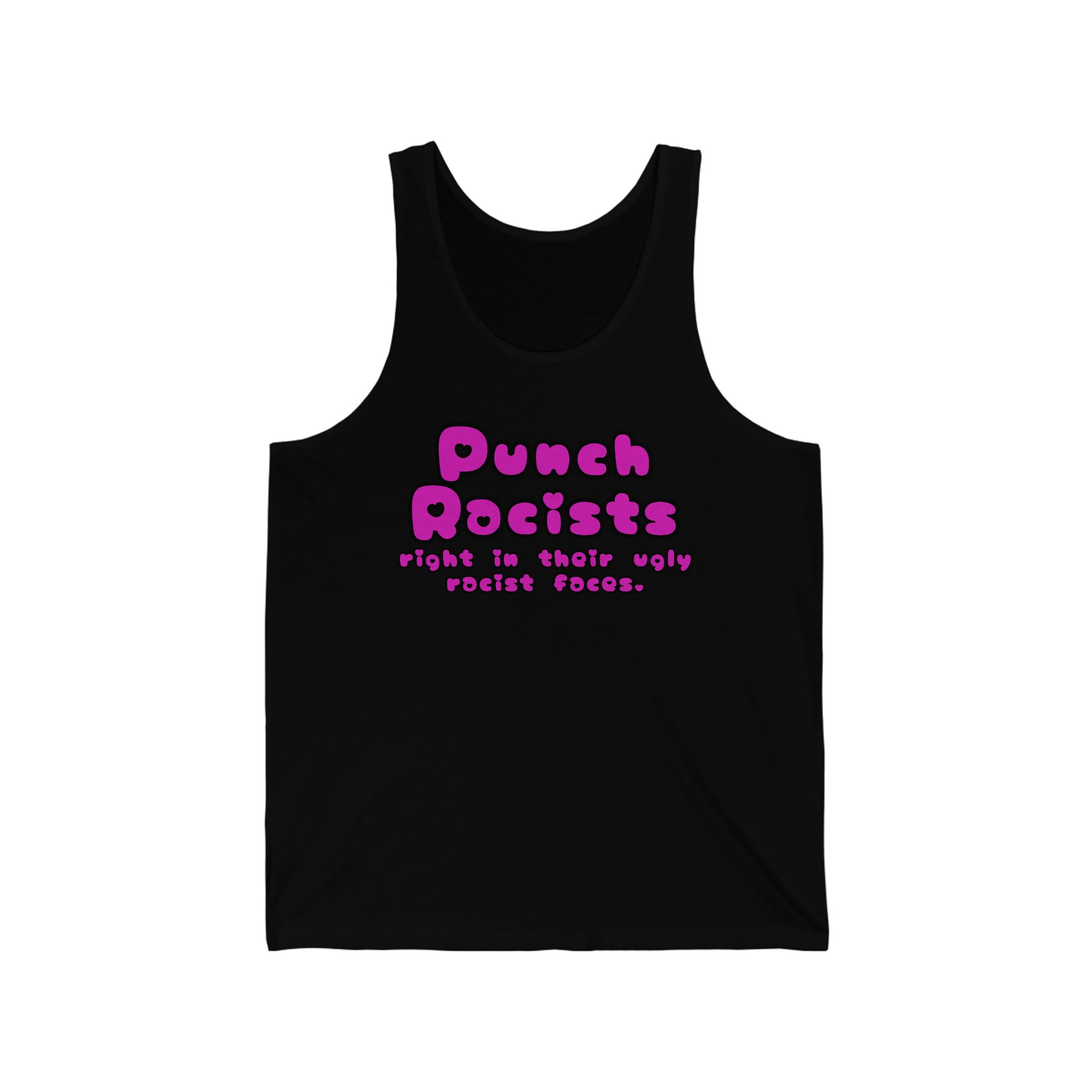 Punch racists Unisex Jersey Tank