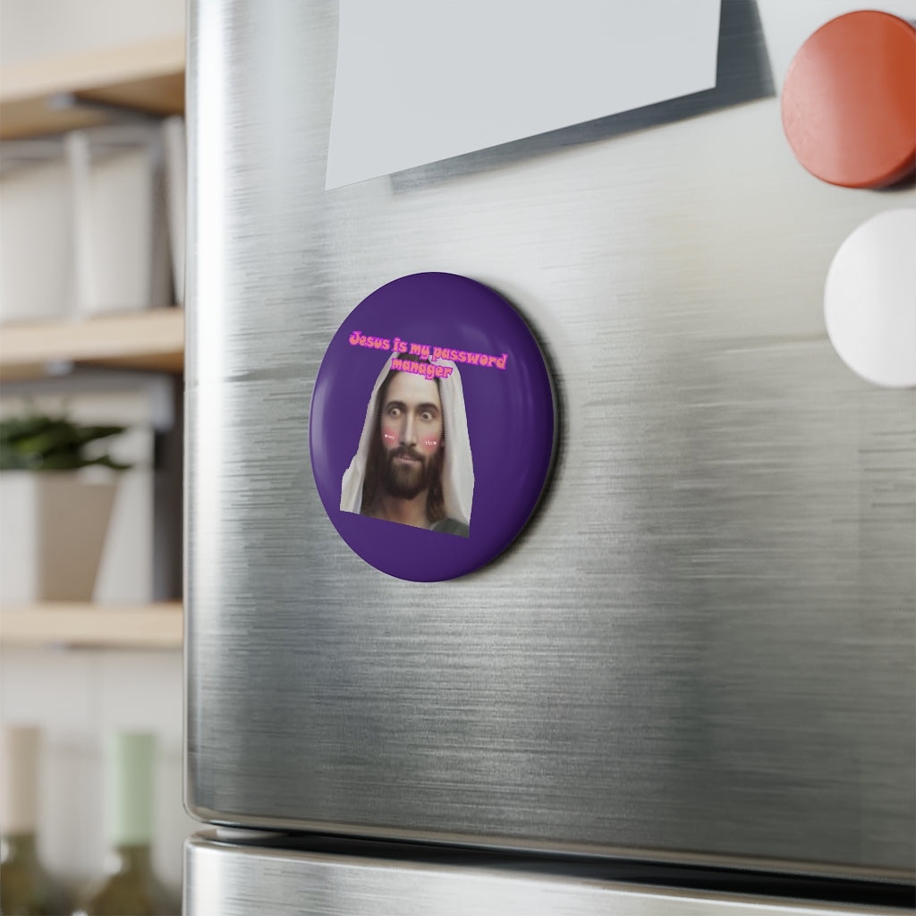 Jesus is my password Mgr Button Magnet