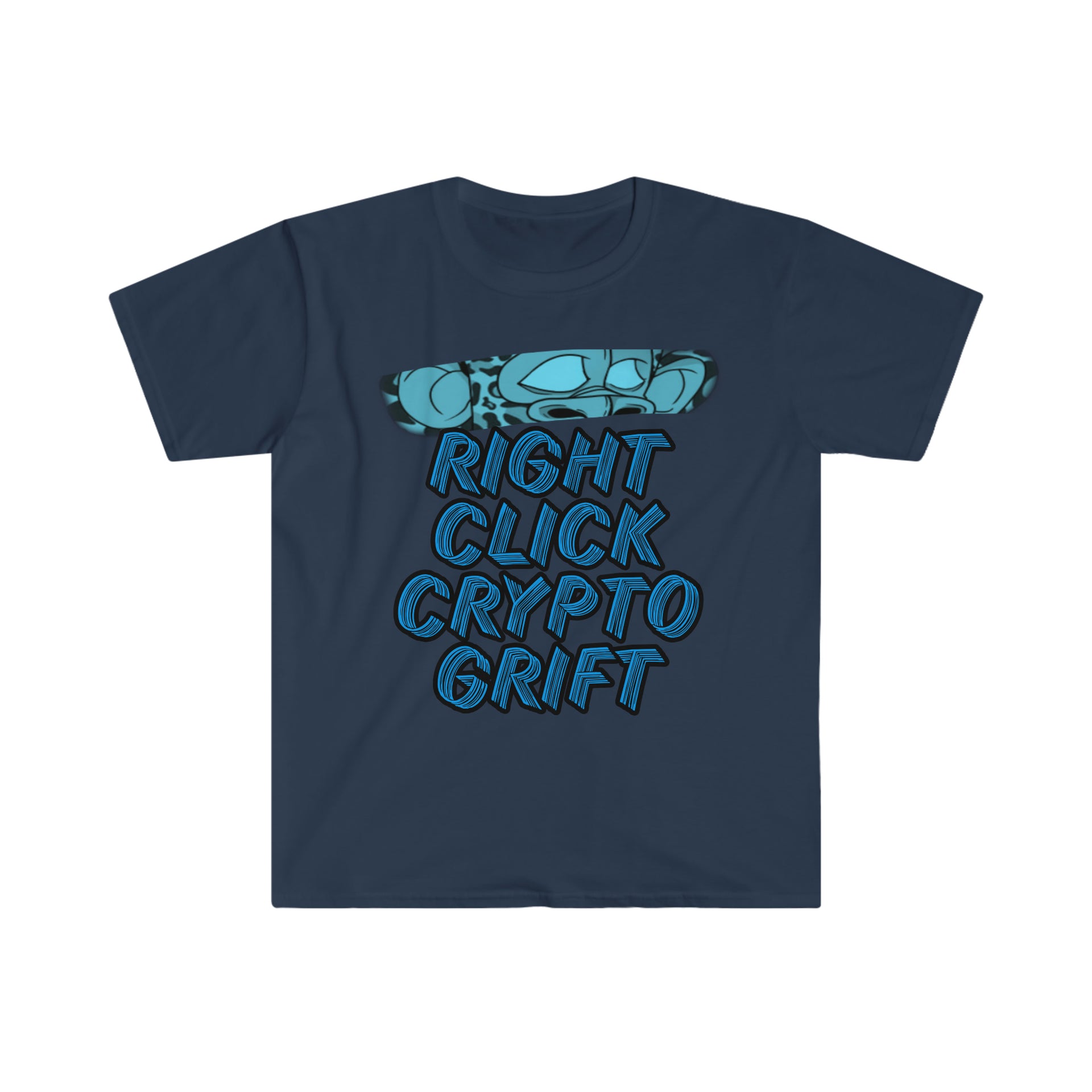Right Click Crypto Grift soft style unisex tee