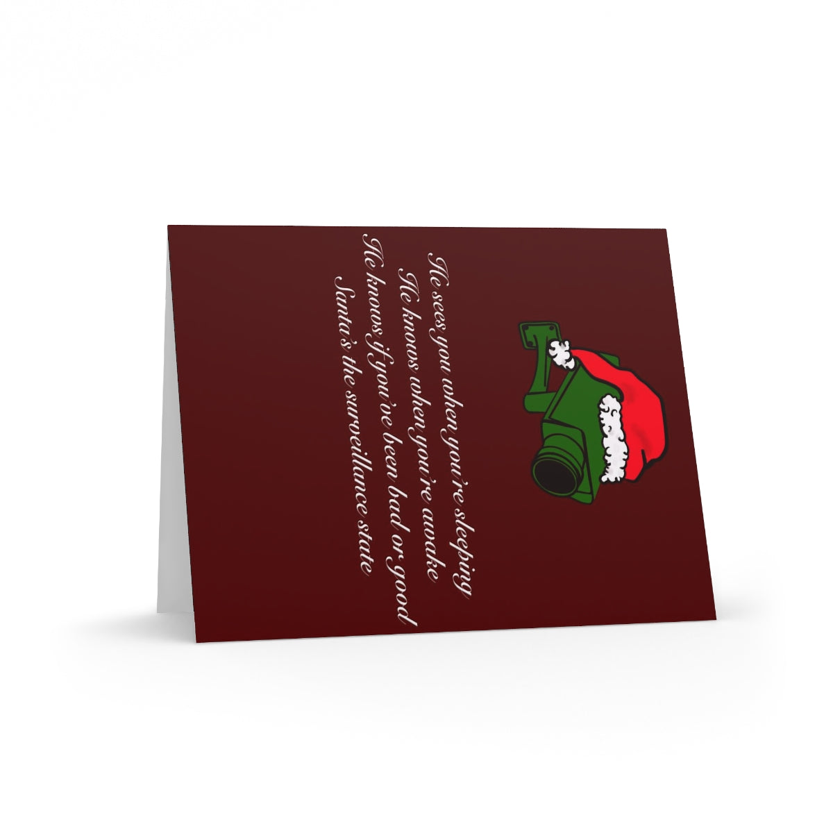 Santa surveillance Greeting cards (8, 16, and 24 pcs)