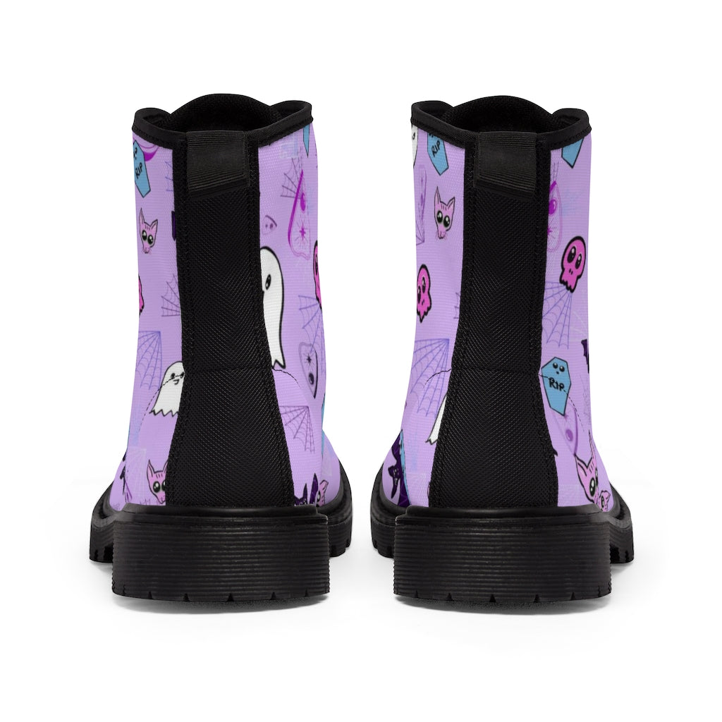 Spooky cute Women's Canvas Boots