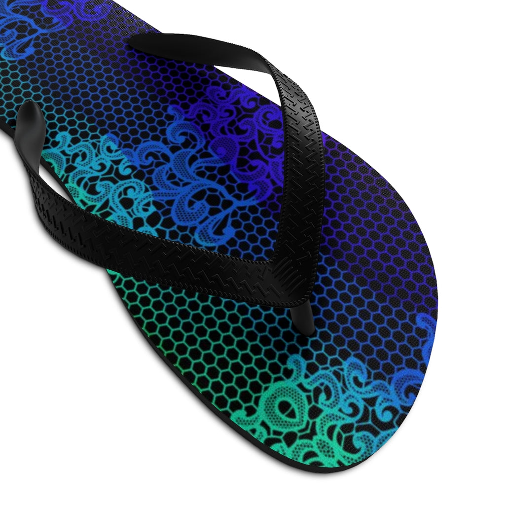 Rainbow Lace Unisex Flip-Flops