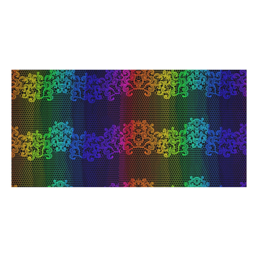 Rainbow Lace Beach Towel, 30x60