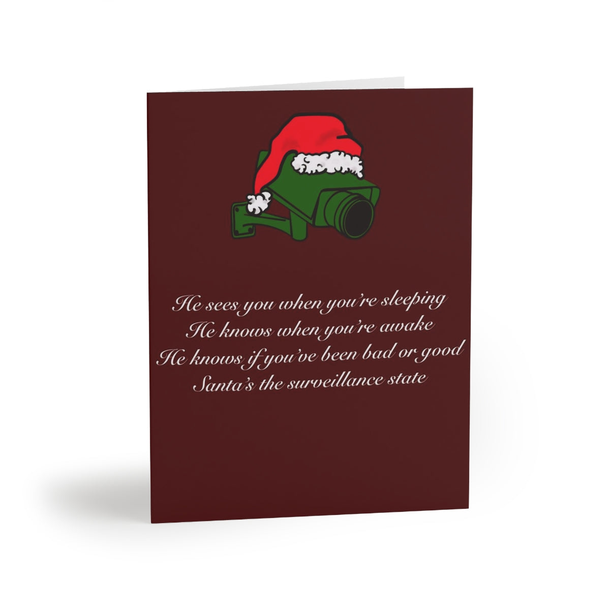 Santa surveillance Greeting cards (8, 16, and 24 pcs)