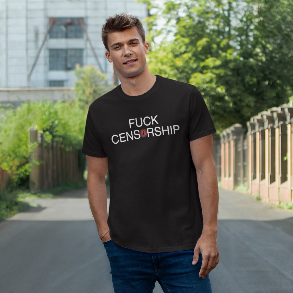 Stop Censoring Buttholes Single Jersey T-shirt