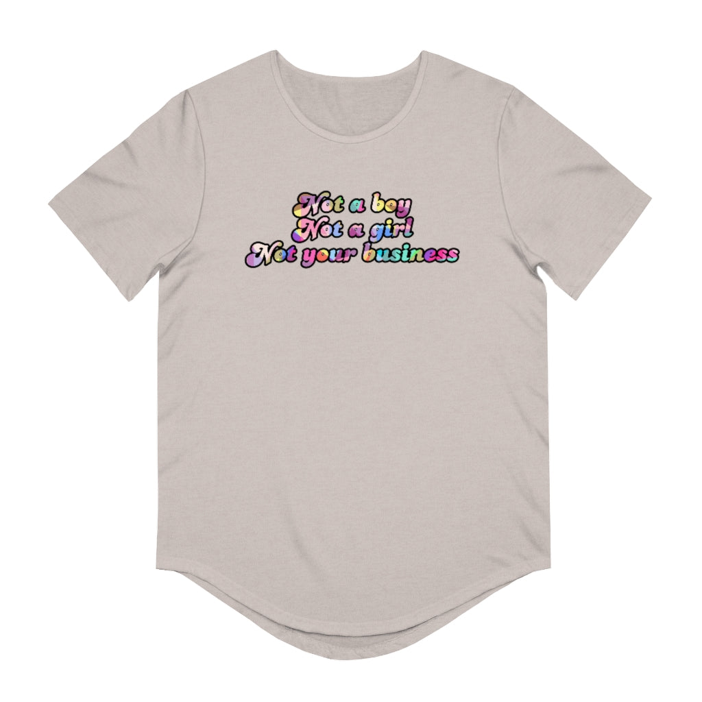 Not your business Jersey Curved Hem Tee