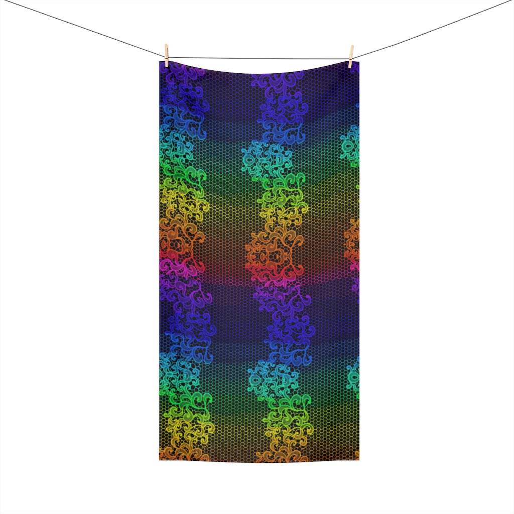 Rainbow Lace Beach Towel, 30x60