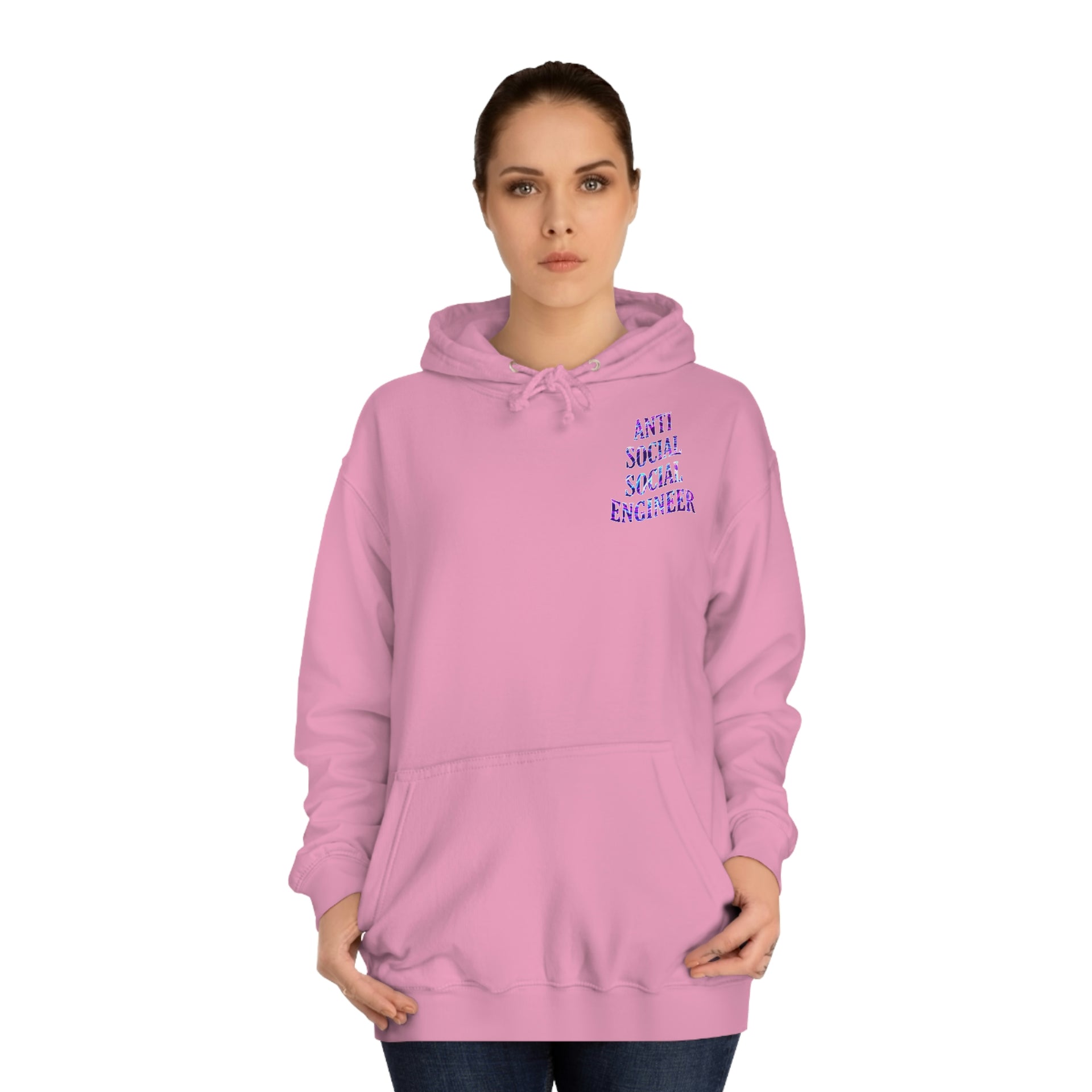 Antisocial Social Engineer Unisex College Hoodie