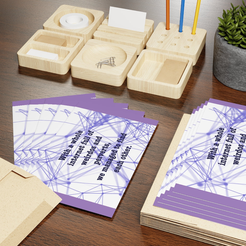 Internet friends Greeting Cards (1 or 10-pcs)