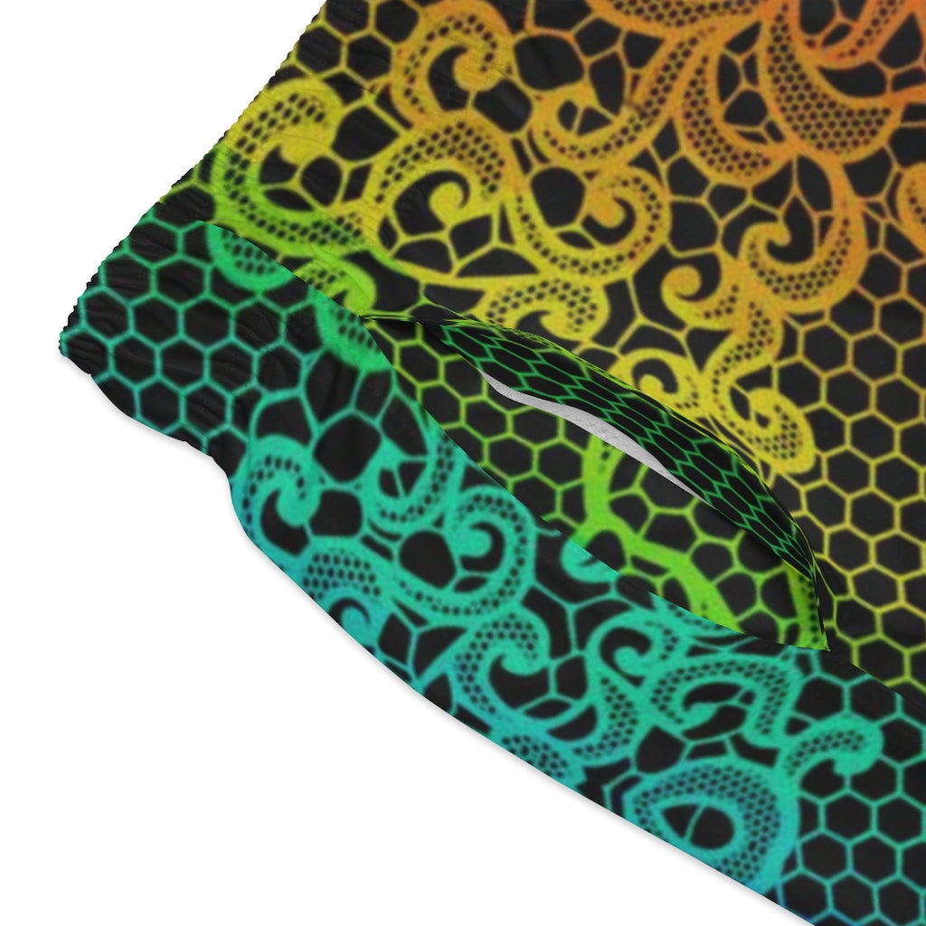 Rainbow lace Swim Trunks