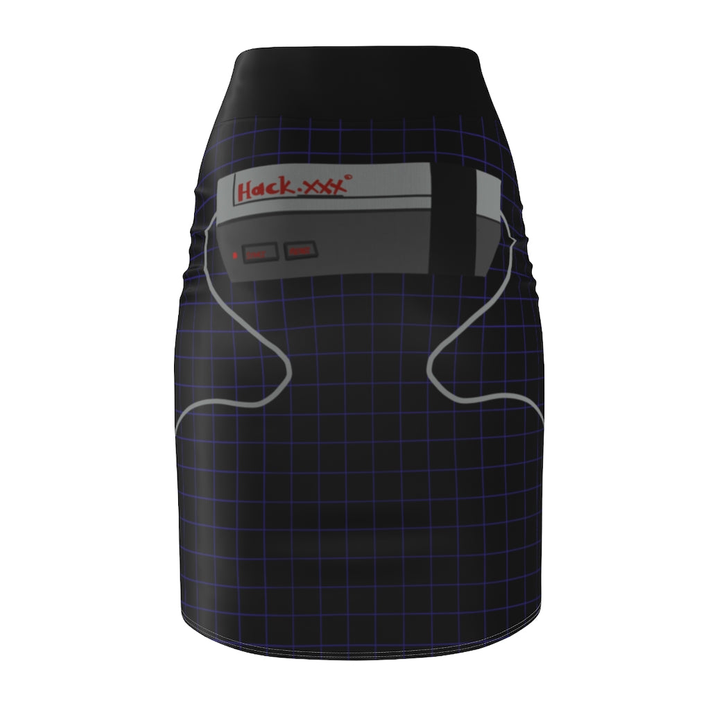 Retro Gaming Pistolero Pencil Skirt