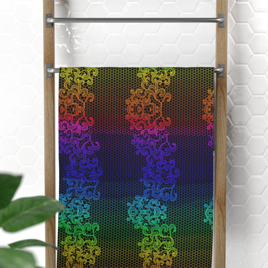 Rainbow Lace Beach Towel, 30x60