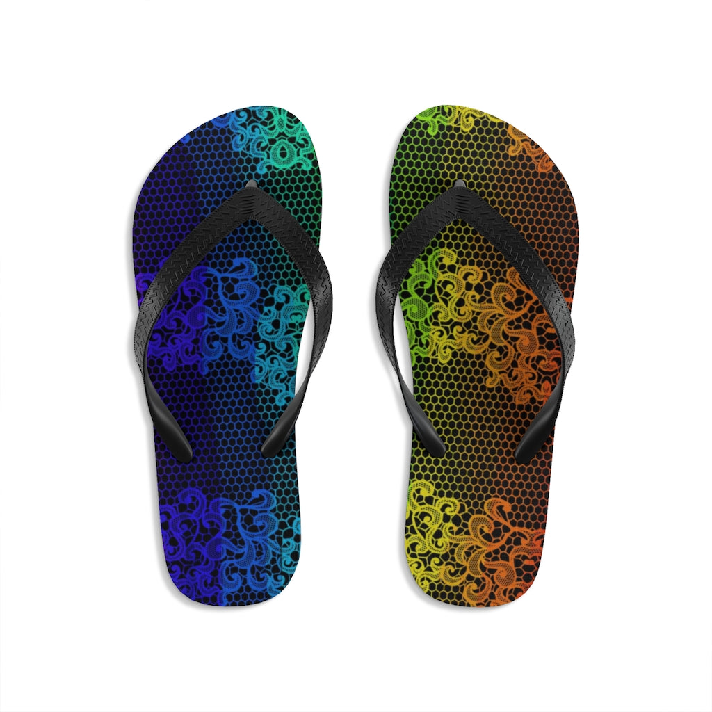 Rainbow Lace Unisex Flip-Flops