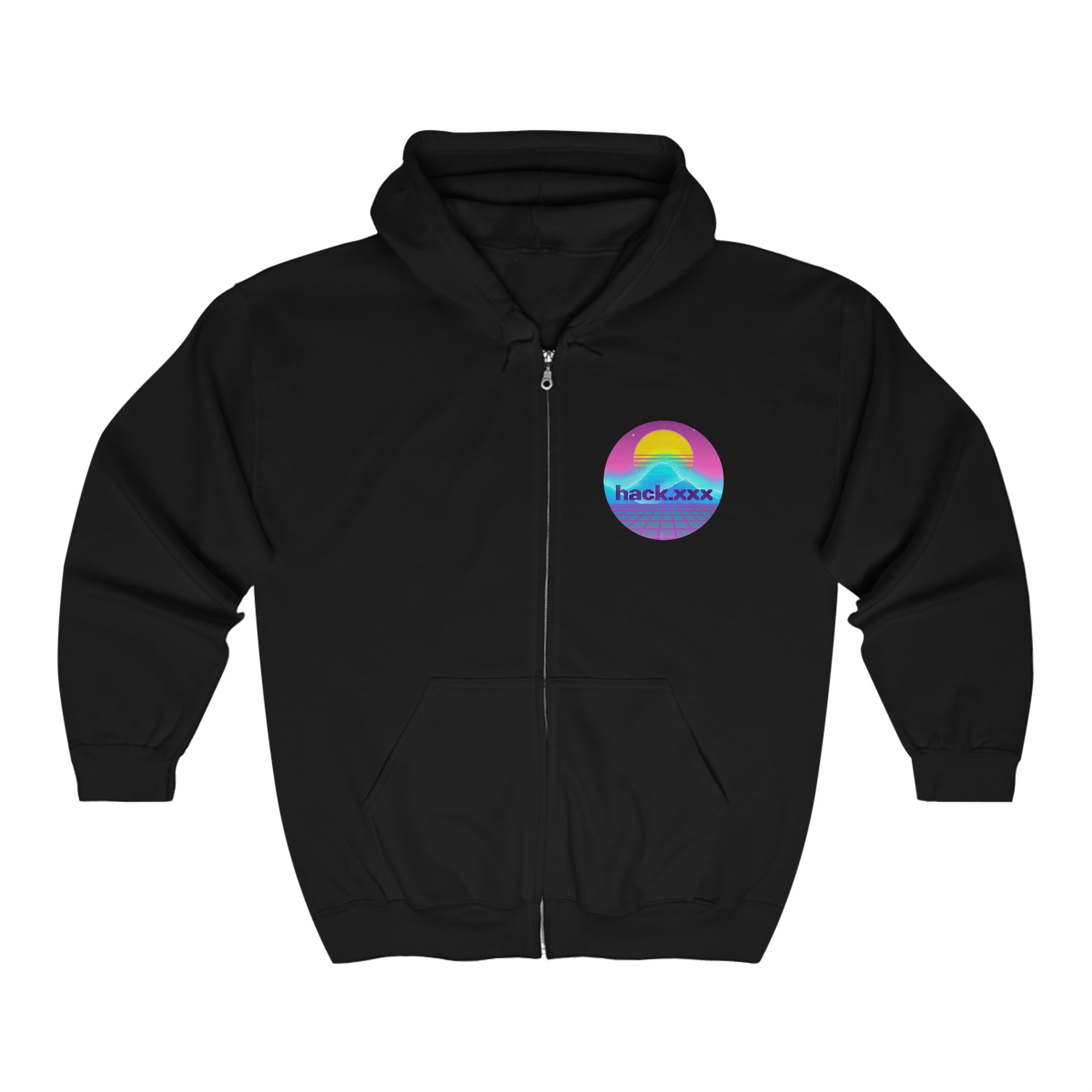 Vapor wave aesthetic Unisex Full Zip Hooded Sweatshirt